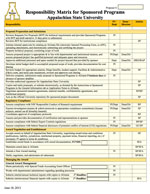 new award responsibility matrix